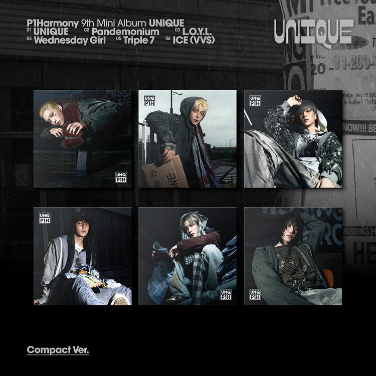 P1Harmony - 9th Mini Album UNIQUE (COMPACT Ver.)