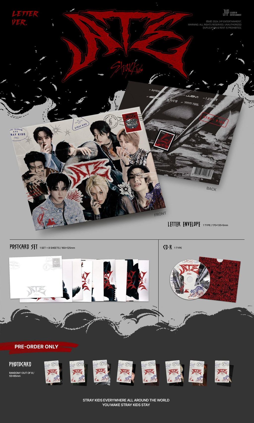 Stray Kids - 9th Mini Album ATE (Letter Ver.)