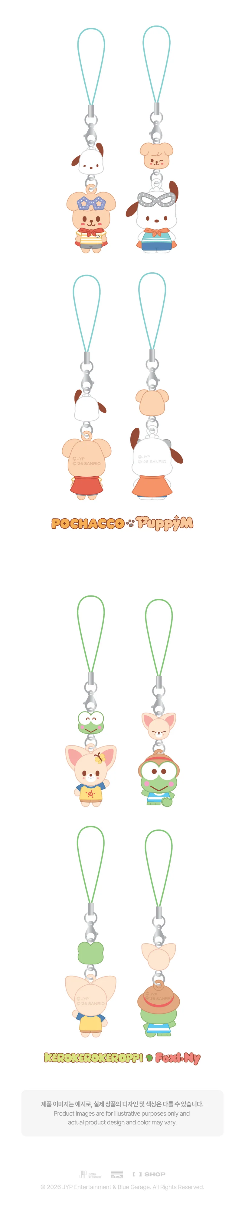 MINI FIGURE COUPLE KEYRING - SKZOO X SANRIO CHARACTERS