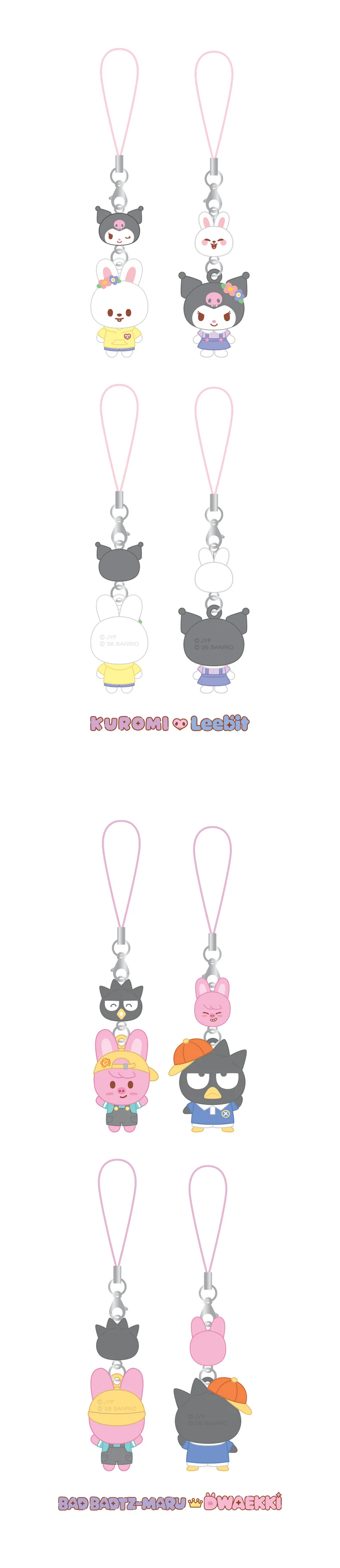 MINI FIGURE COUPLE KEYRING - SKZOO X SANRIO CHARACTERS