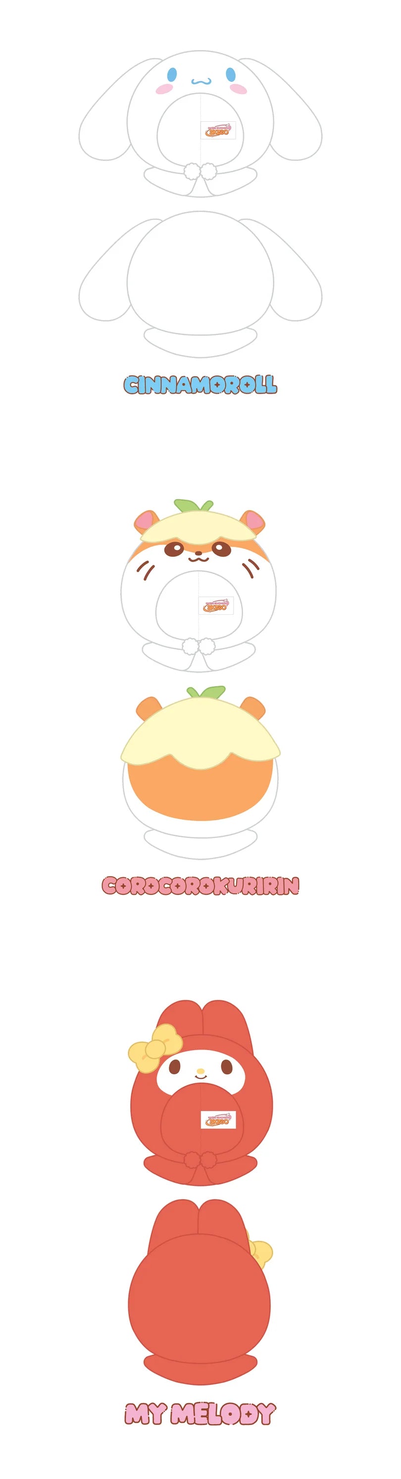10CM SKZOO PLUSH OUTFIT (SANRIO CHARACTERS Ver.) - SKZOO X SANRIO CHARACTERS