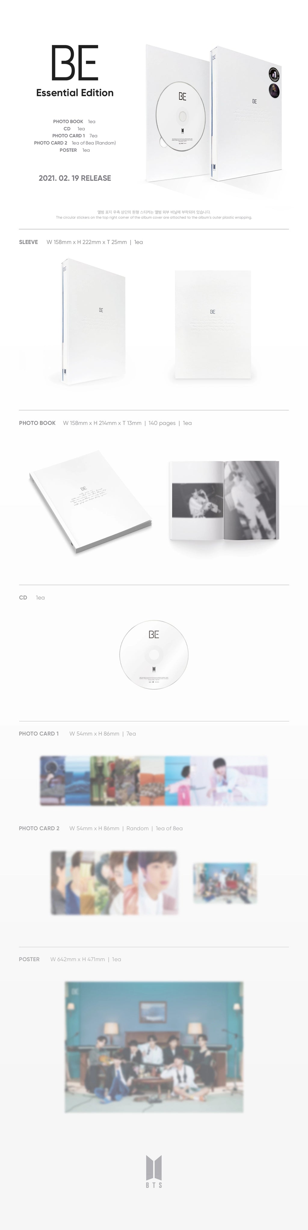 BTS - Album BE (Essential Edition)