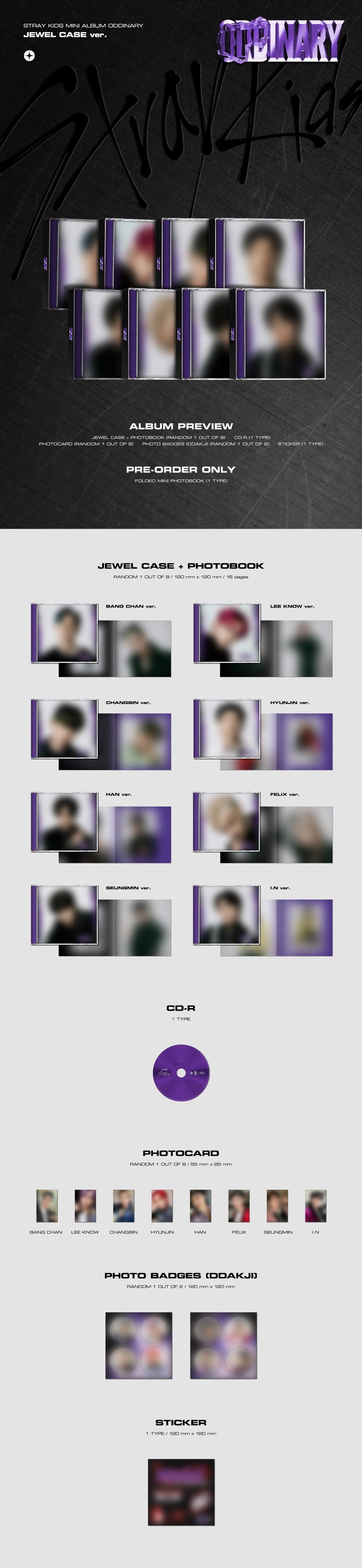 Stray Kids - Mini Album ODDINARY (JEWEL CASE Ver.)