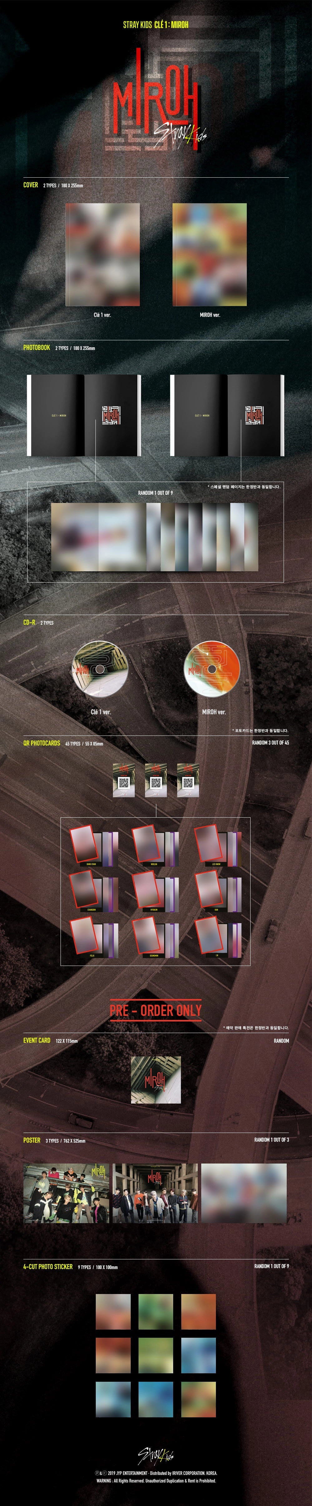 Stray Kids - 4th Mini Album Clé 1 : MIROH (Clé 1 / MIROH Ver.)