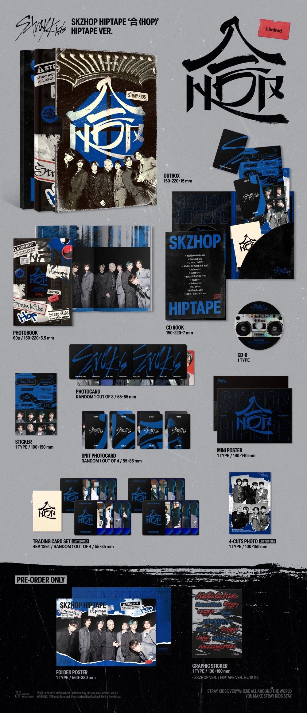 Stray Kids - SKZHOP HIPTAPE [合 (HOP)] (HIPTAPE / LIMITED Ver.)