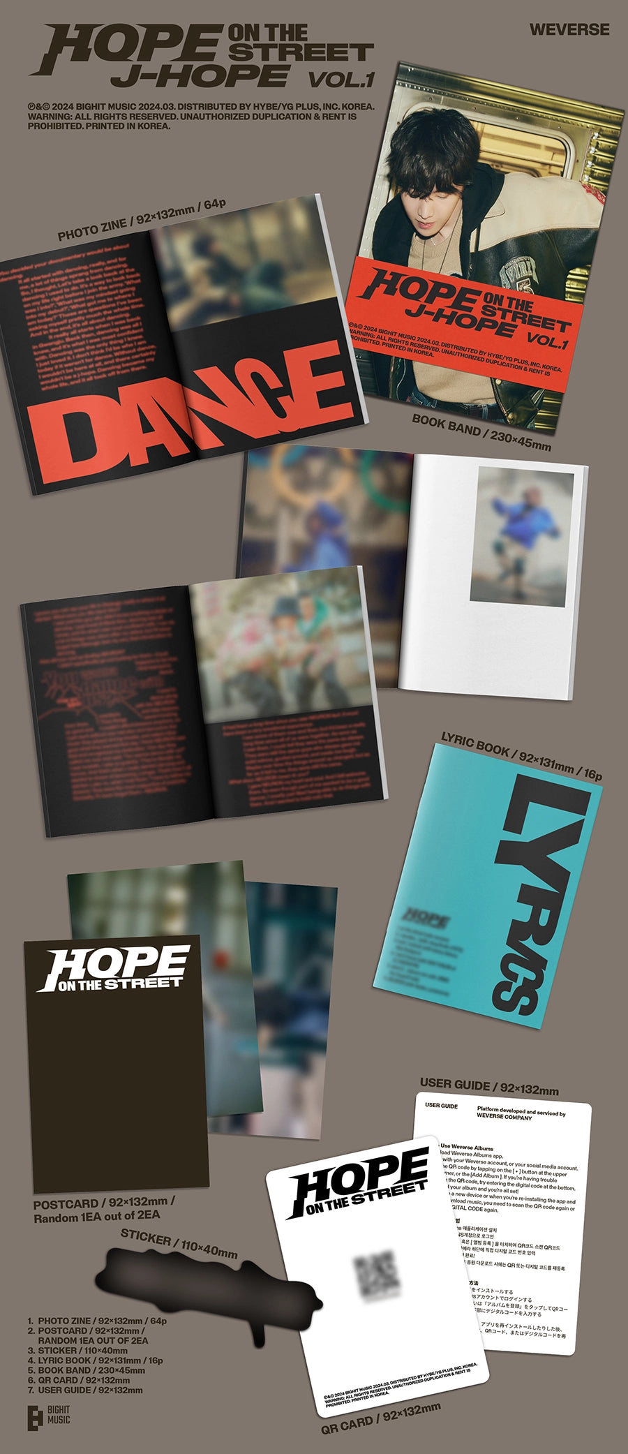 J-HOPE - HOPE ON THE STREET VOL.1 (Weverse Albums ver.)