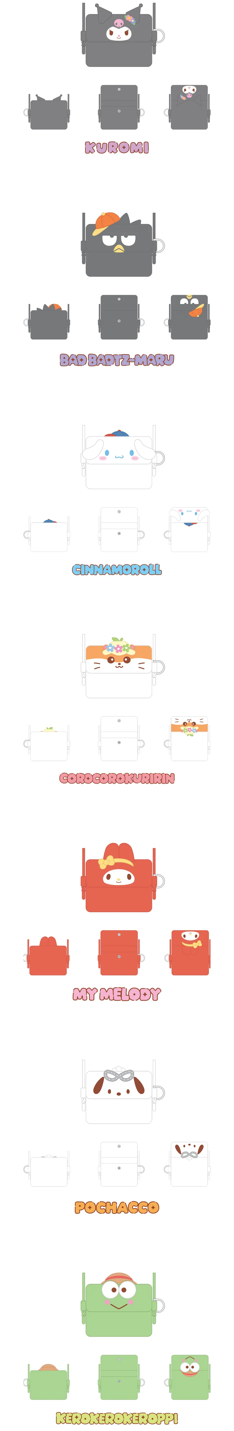 CARD WALLET CROSS BAG - SKZOO X SANRIO CHARACTERS