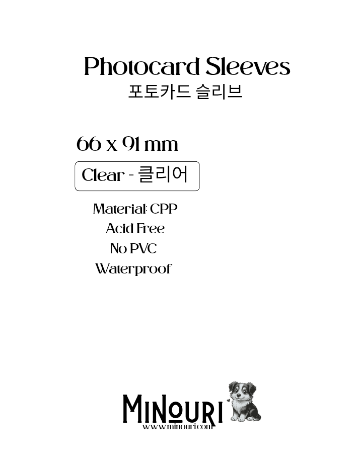Photocard Sleeve 66x91mm Clear