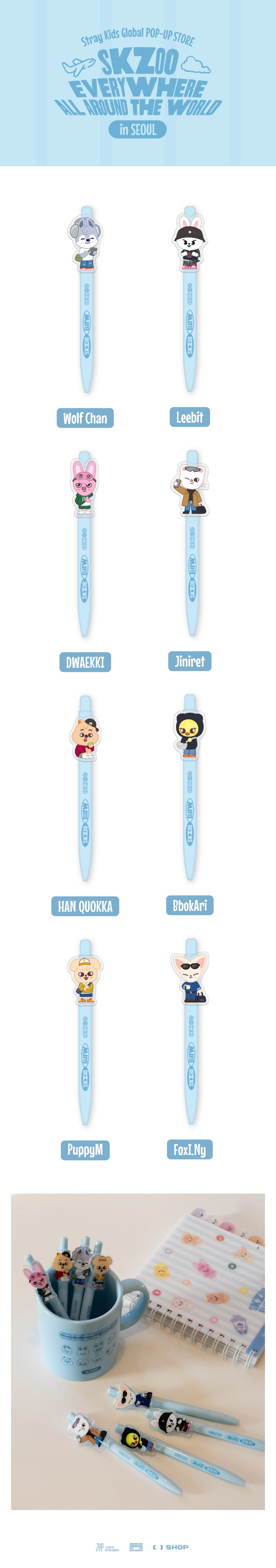 Stray Kids - SKZOO ACRYLIC GEL PEN - SKZOO Everywhere All Around The World