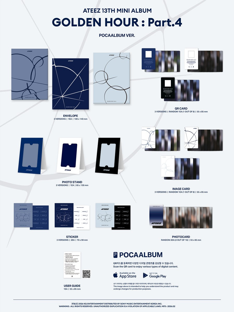 ATEEZ – 13th Mini Album GOLDEN HOUR : Part.4 (POCAALBUM VER.)
