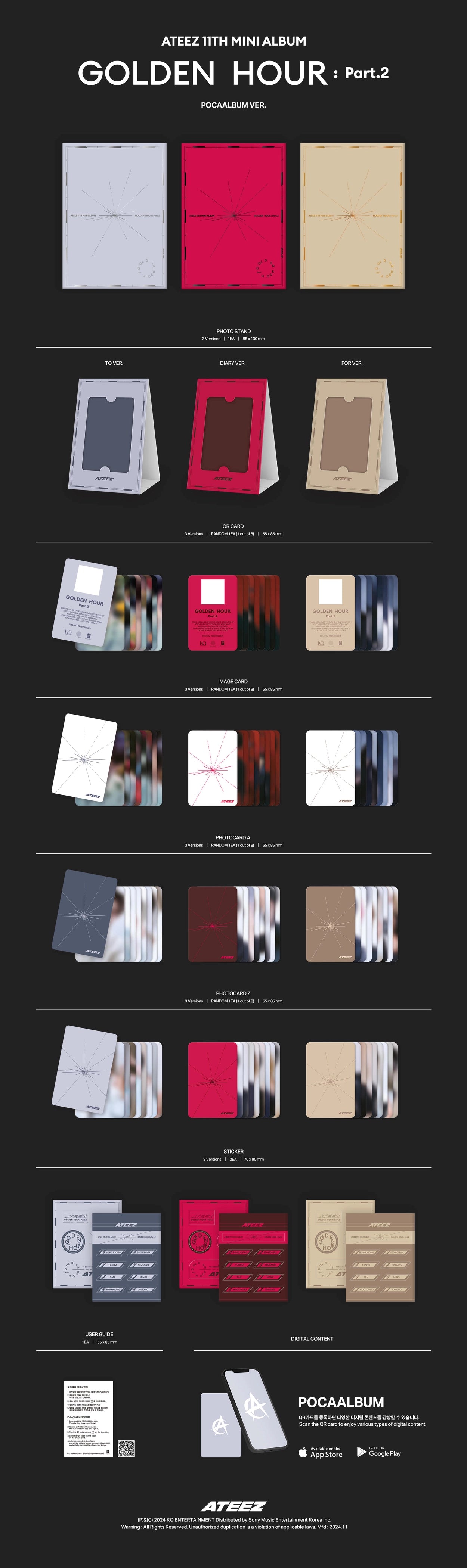 ATEEZ - 11th EP GOLDEN HOUR : Part.2 (POCAALBUM VER.)