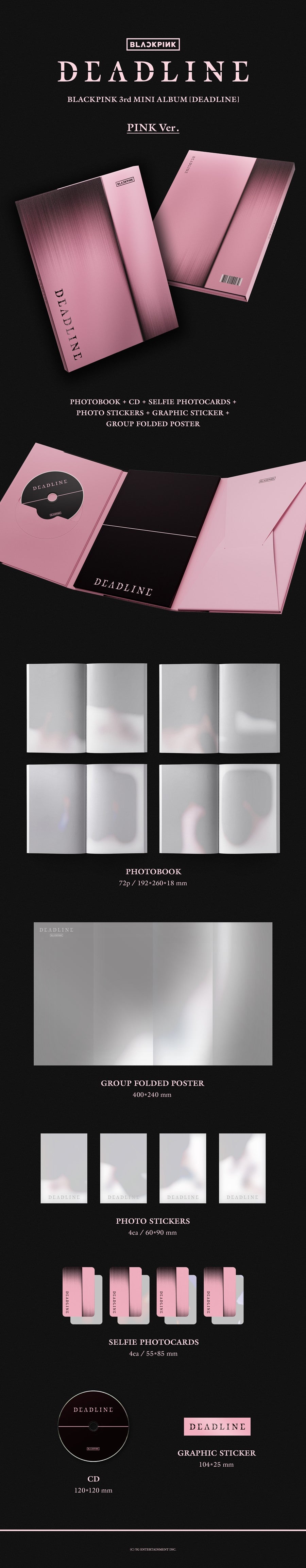 [YG SELECT POB] BLACKPINK 3rd MINI ALBUM DEADLINE (PINK Ver.)