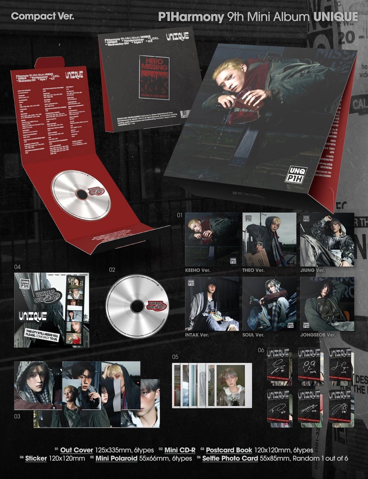 P1Harmony - 9th Mini Album UNIQUE (COMPACT Ver.)