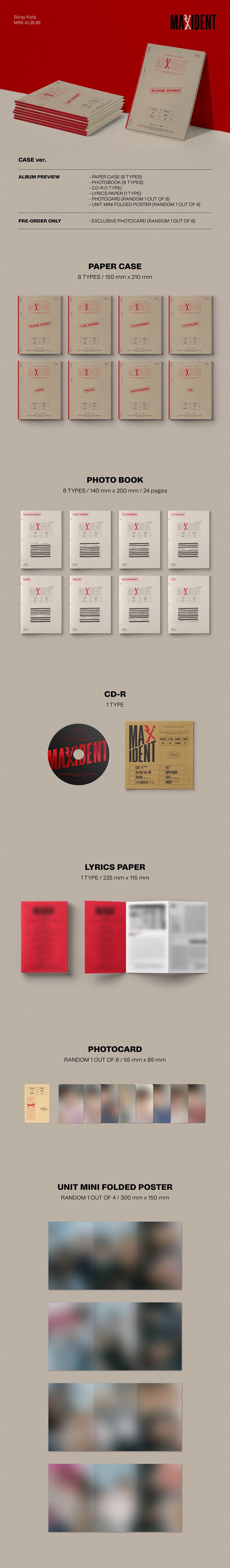 Stray Kids - Mini Album MAXIDENT (CASE Ver.)