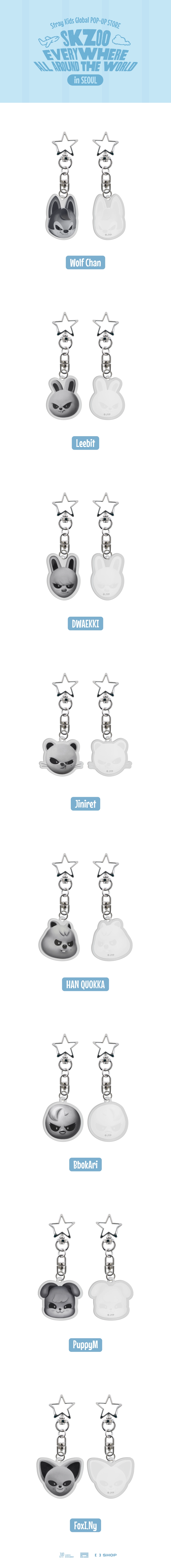 Stray Kids - EVIL SKZOO ACRYLIC KEYRING - SKZOO Everywhere All Around The World