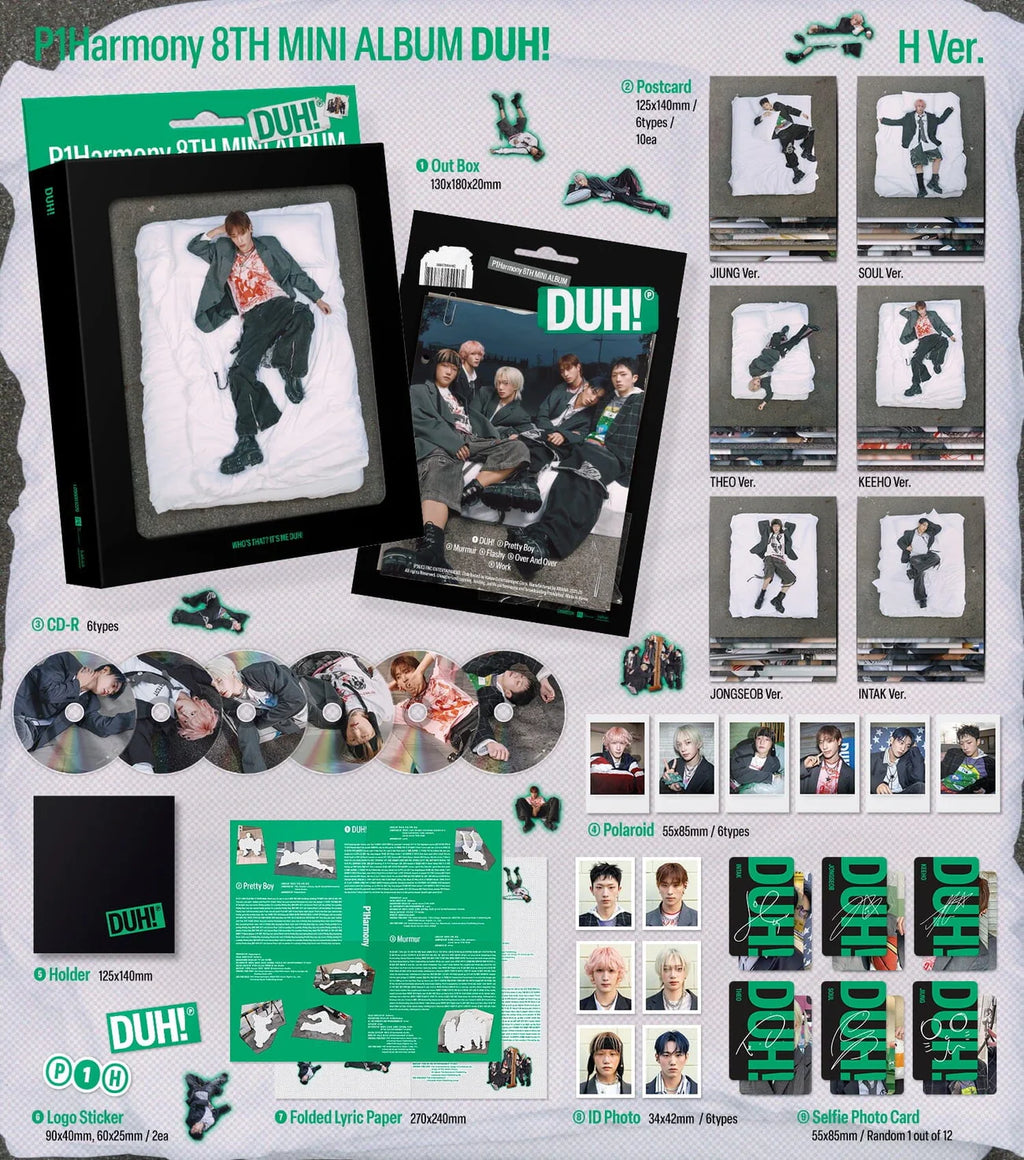 P1Harmony - 8th Mini Album DUH! (Compact Ver.) (H Ver.)