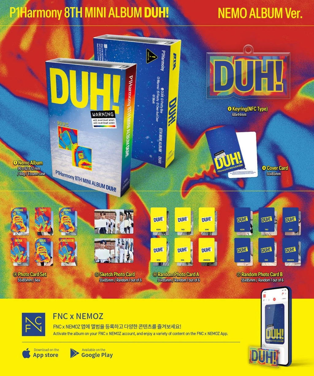 P1Harmony - 8th Mini Album DUH! (NEMO ALBUM Ver.)