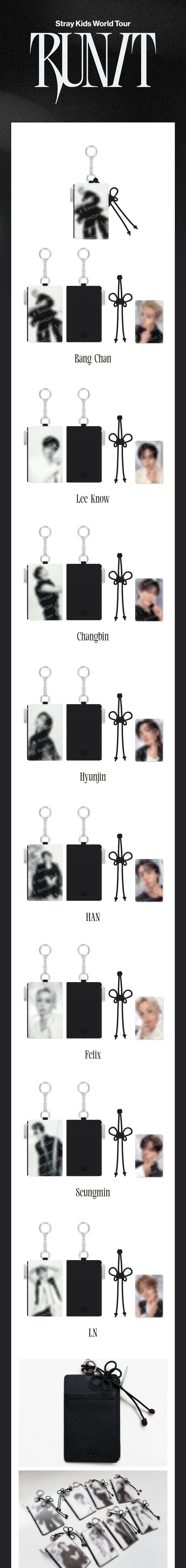 CARD HOLDER KEYRING Stray Kids World Tour RUN IT MD