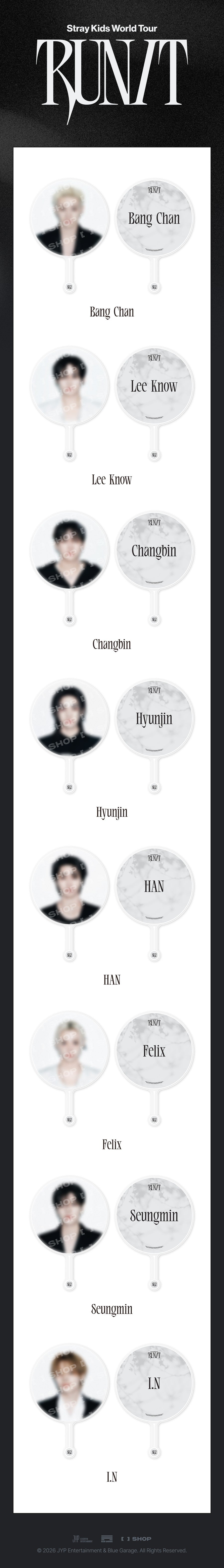IMAGE PICKET Stray Kids World Tour RUN IT MD