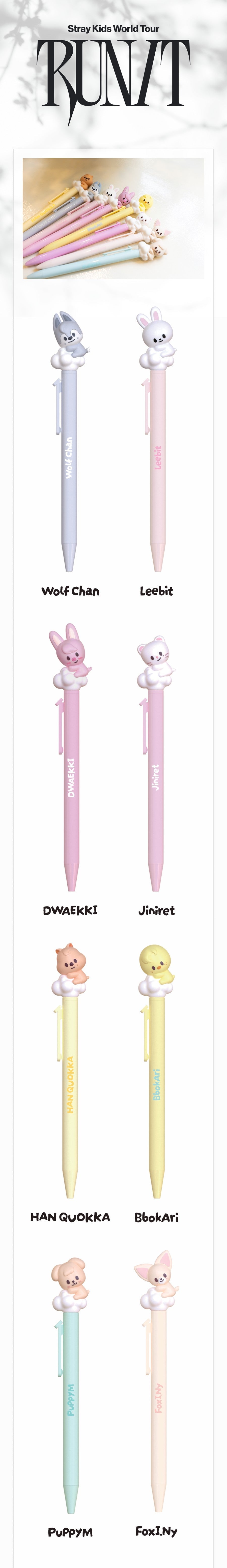 SKZOO FIGURE PEN Stray Kids World Tour RUN IT MD
