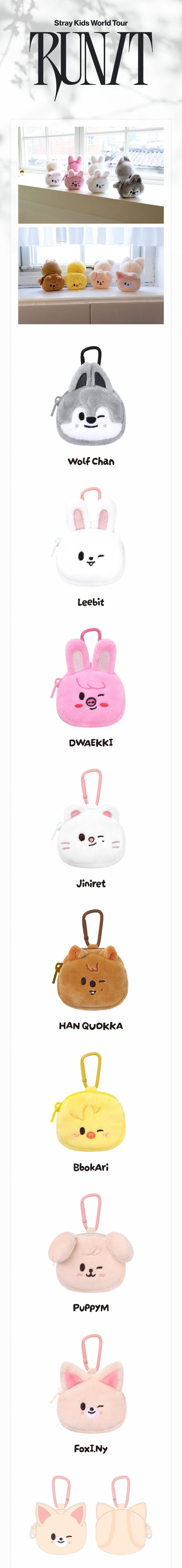 SKZOO MINI BACKPACK KEYRING Stray Kids World Tour RUN IT MD