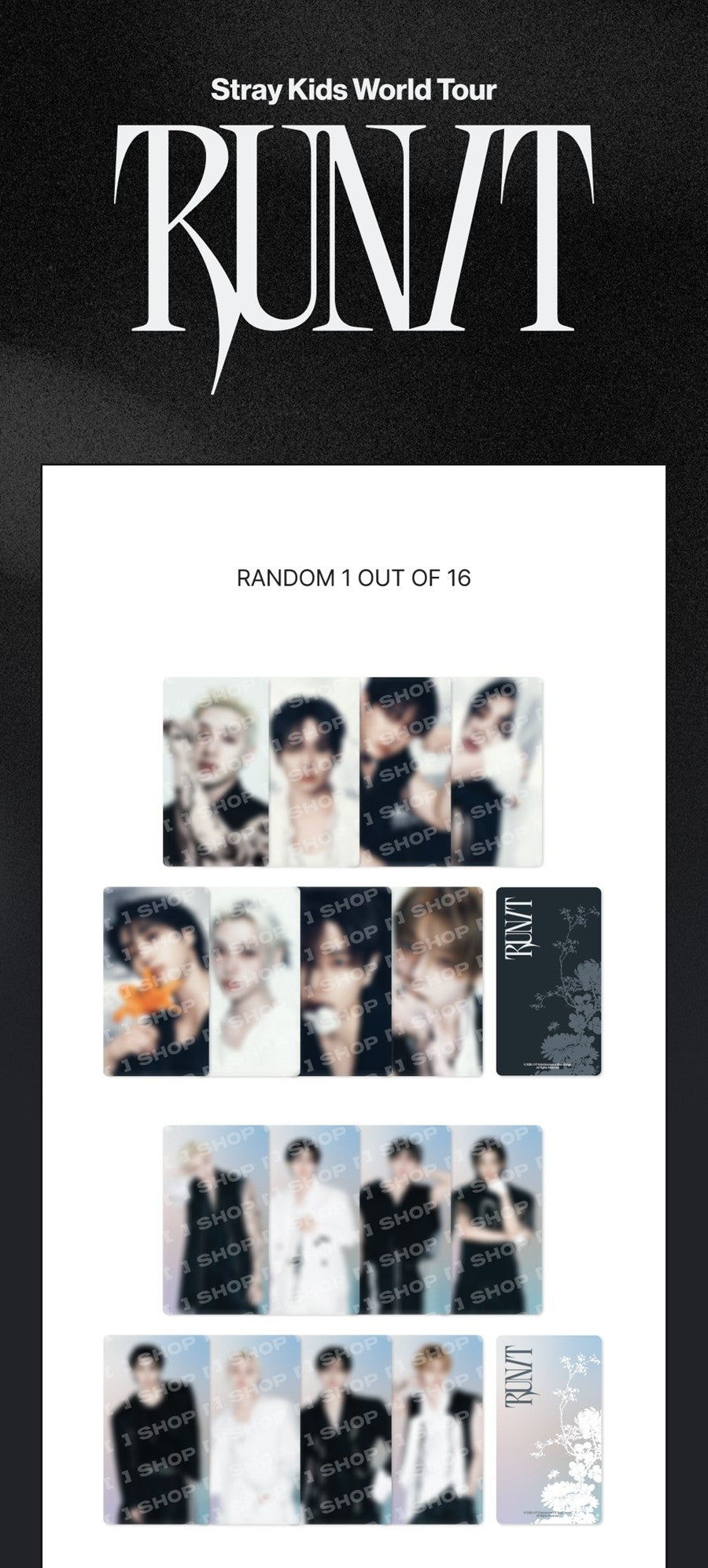 SPECIAL TRADING CARD Stray Kids World Tour RUN IT MD