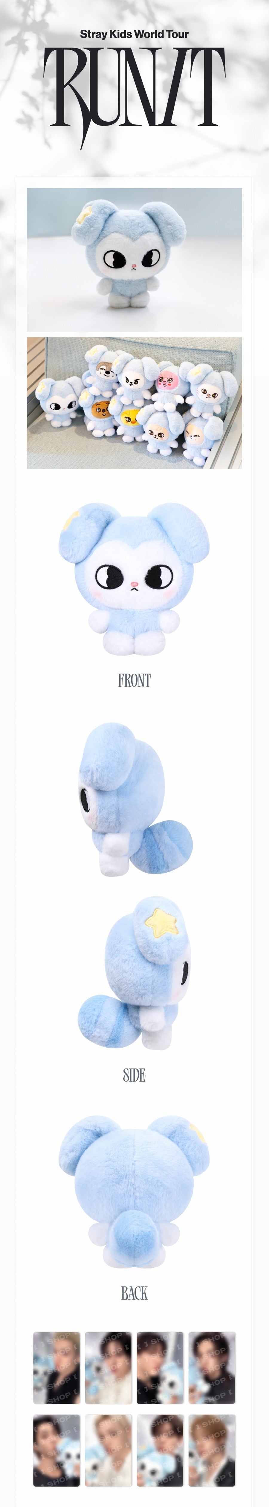 TASY PLUSH ORIGINAL Ver. Stray Kids World Tour RUN IT MD