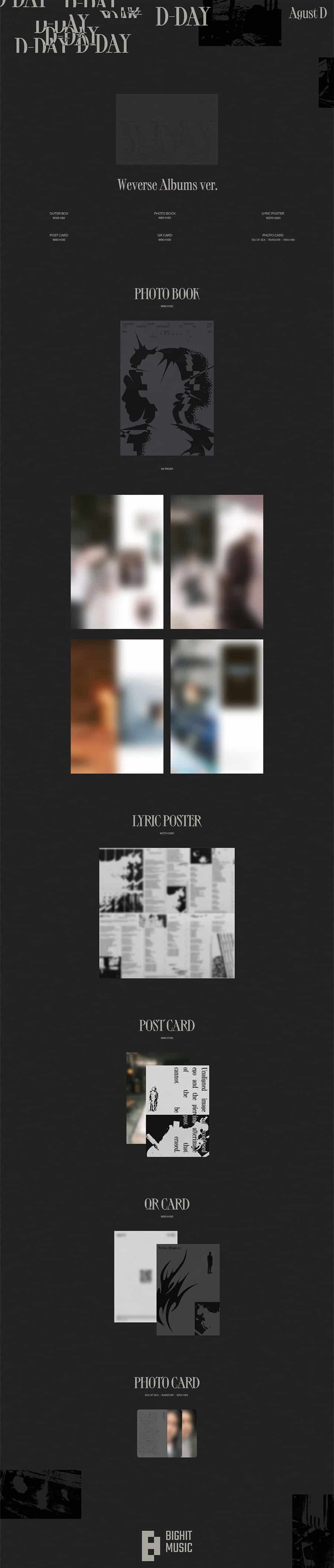 BTS Agust D (SUGA) – D-DAY Weverse Albums ver.